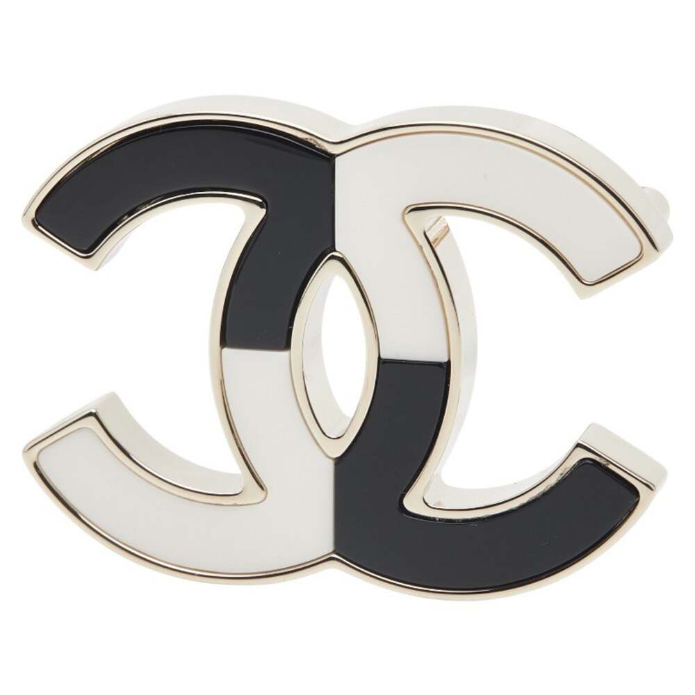 Chanel Cc Logo Brooch Gold-Tone Metal #215675C97B